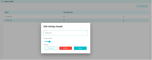 1.7 Holiday Models